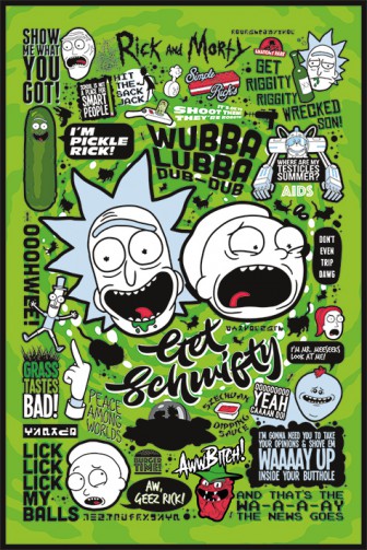 Rick And Morty Zitate Gurken Rick Recall Im Weltall Poster