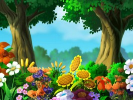 Kids World - Flourishing Forest Glade, 4 Parts - Photo Wallpaper - buy ...